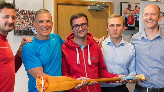 Andy Janson with Bray Fox Smith & Vail Williams – The Proud New Owners of the Wooden Oar